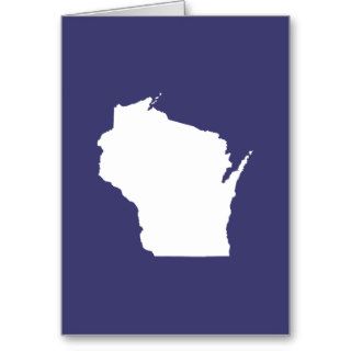 Blue and White Wisconsin Card