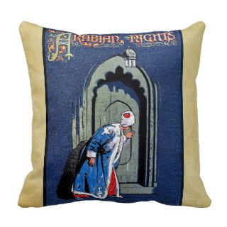 Antique Binding Design Arabian Nights Book Cover Pillow