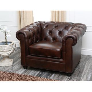 Abbyson Living Arcadian Premium Italian Leather Arm Chair