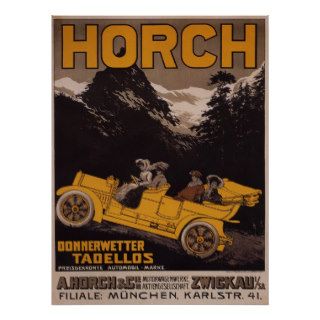 HORCH Automobile Advertising Poster