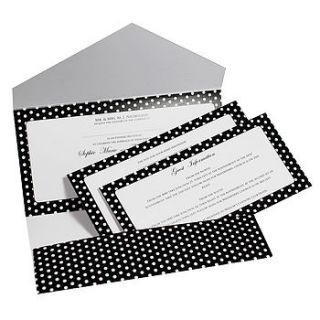 rock n roll polka dot wedding invitations by paper themes