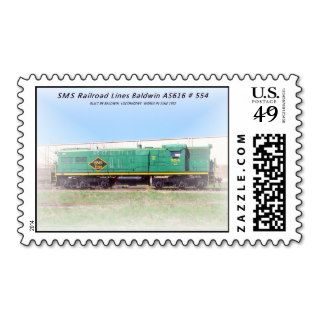 Baldwin AS616 # 554 SMS Railroad Lines Postage Stamp