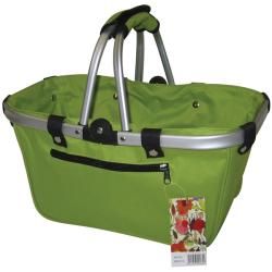 JanetBasket Lime Small Aluminum/Canvas Basket Sewing Storage