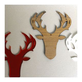 stag head decorations set of three by cardinall