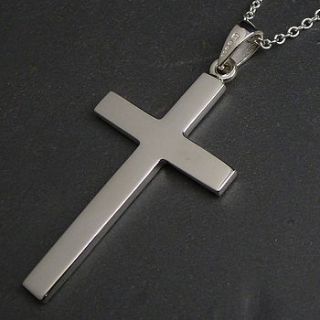 big solid silver cross by hersey silversmiths