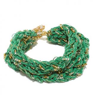 Himalayan Gems™ 5 Strand Potay Beaded Silk Crochet Bracelet