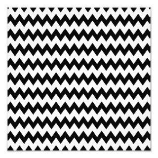 Black and White Zigzag Pattern Photographic Print