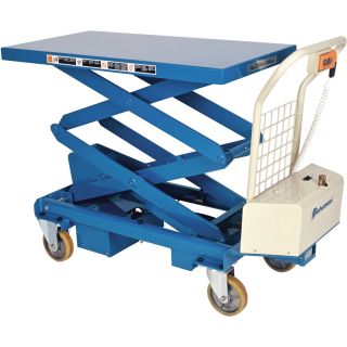 Bishamon Industries Battery-Operated Mobilift Scissor Lift Table — 660-Lb. Capacity, Model# BX 30SB  DC Powered Lift Tables   Carts