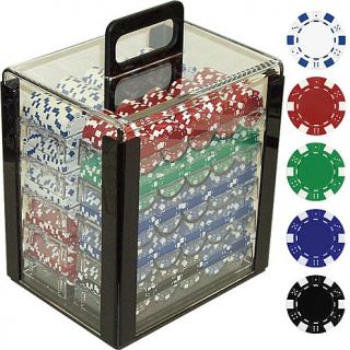 Dice Striped Poker Chips in Plastic Case, 11.5g   1000ct