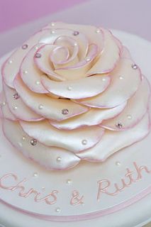 large rose wedding cake topper by jasmine burgess