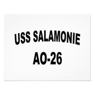 USS SALAMONIE (AO 26) PERSONALIZED INVITATION