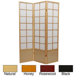 Wood and Rice Paper 6 foot 5 panel Zen Room Divider (China) ORIENTAL FURNITURE Decorative Screens