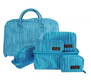 Jimeale Weekend Getaway Tote with Set of 5 Cosmetic Bags —
