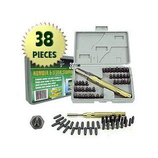 38 Piece Deluxe Number and Letter Metal Stamping Set. Product Category Hardware > Hand Tools 