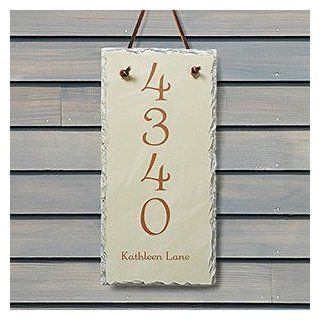 House Number Personalized Slate Address Plaque  