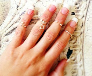 dainty knuckle ring by lime lace