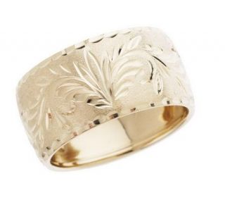 EternaGold Bold Flower Pattern Band Ring, 14K Gold —