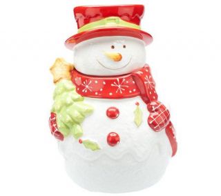 Laurie Gates Jolly Jack Holiday Snowman Jar —