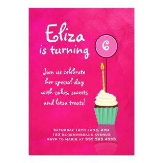Fabulous Cupcake Customizable Birthday Invite
