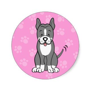Cute Cartoon Dog Pitbull Sticker