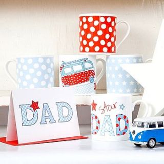 father's day 'star dad' mug and card by dots and spots