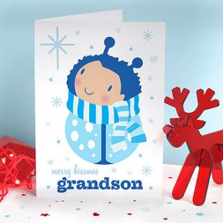grandson boy bug christmas card by joanne holbrook originals