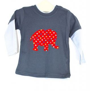 baby elephant long sleeve top by ella & oscar