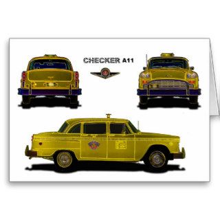 Taxi   Checker Greeting Cards