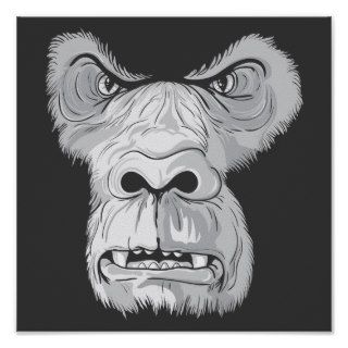 gorilla face vector posters