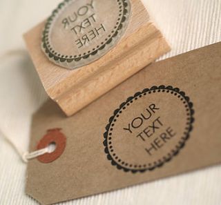 your text here rubber stamp by pretty rubber stamps