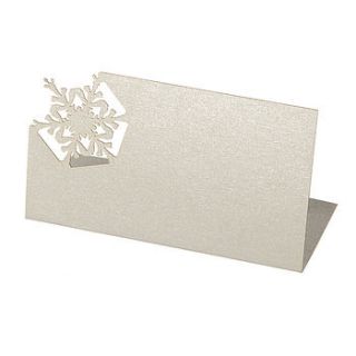 snowflake place cards by cutture