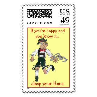Lederhosen Happy Octoberfest Postage Stamps