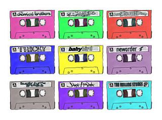 personalised playlist cassette print by louis' shed