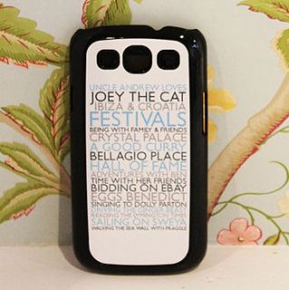 bespoke case for samsung galaxy s3 and s4 by pickle pie gifts