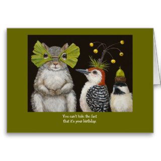 funny bird/animal birthday card