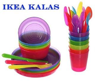 Ikea Kalas Kinderteller Kinderschssel Babybecher Besteck 36tlg. Set splmaschinenfest und mikrowellengeeignet Küche & Haushalt