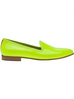 Del Toro Shoes Patent Neon Yellow Loafer   The Webster