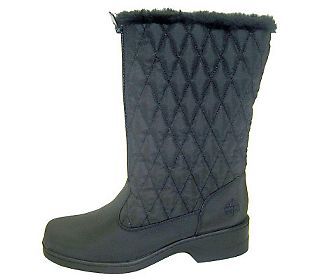 Totes Womens Hannah Waterproof Front Zip Quilted Boot —