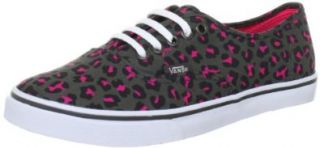 Vans Authentic Lo Pro VQES75P, Unisex   Erwachsene Klassische Sneakers, Grau ((Leopard) gray/neon pink), EU 36 (US 4.5) Schuhe & Handtaschen