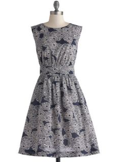 Emily and Fin Too Much Fun Dress in Graphic Garden  Mod Retro Vintage Dresses