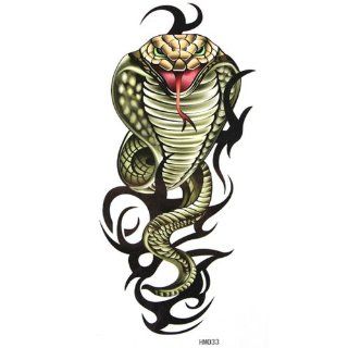 Cool und heier Verkauf wasserdicht Tattoo Aufkleber Grn cobra mit One Piece MicroDeal Trademark Reinigungstuch Pro Bestellung Parfümerie & Kosmetik