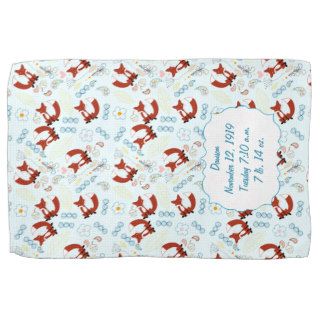 Sweet Vintage Fox Baby Shower Gifts Kitchen Towel