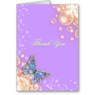Purple butterfly wedding greeting cards