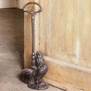 cast iron weighted rooster door stop by dibor