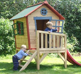 redwood tower wooden playhouse by big game hunters