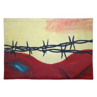 Abstract   barbed wire placemats