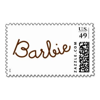 Barbie in Brown Script Stamps