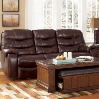 Signature Design by Ashley Fernley Leather Reclining Sofa