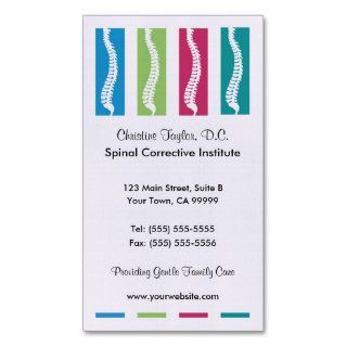 Colorful Chiropractic Business Cards