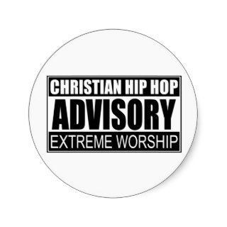Christian Hip Hop AdvisoryRound Stickers